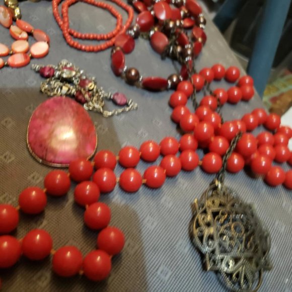 Estate Lot Vintage Jewelry Rhinestones Pink Turquoise 14 Pieces - Picture 3 of 9